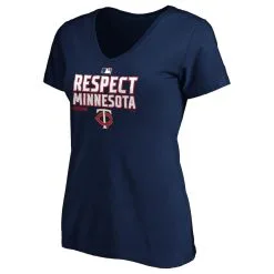 Fanatics Branded Women's Navy Minnesota Twins 2020 Season Locker Room V-Neck T-Shirt -Minnesota Twins Shop DSCO1161640898 1320 ALT2