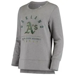Fanatics Branded Women's Gray Oakland Athletics Triumph Tri-Blend Long Sleeve T-Shirt -Minnesota Twins Shop DSCO1161641146 1927 ALT2