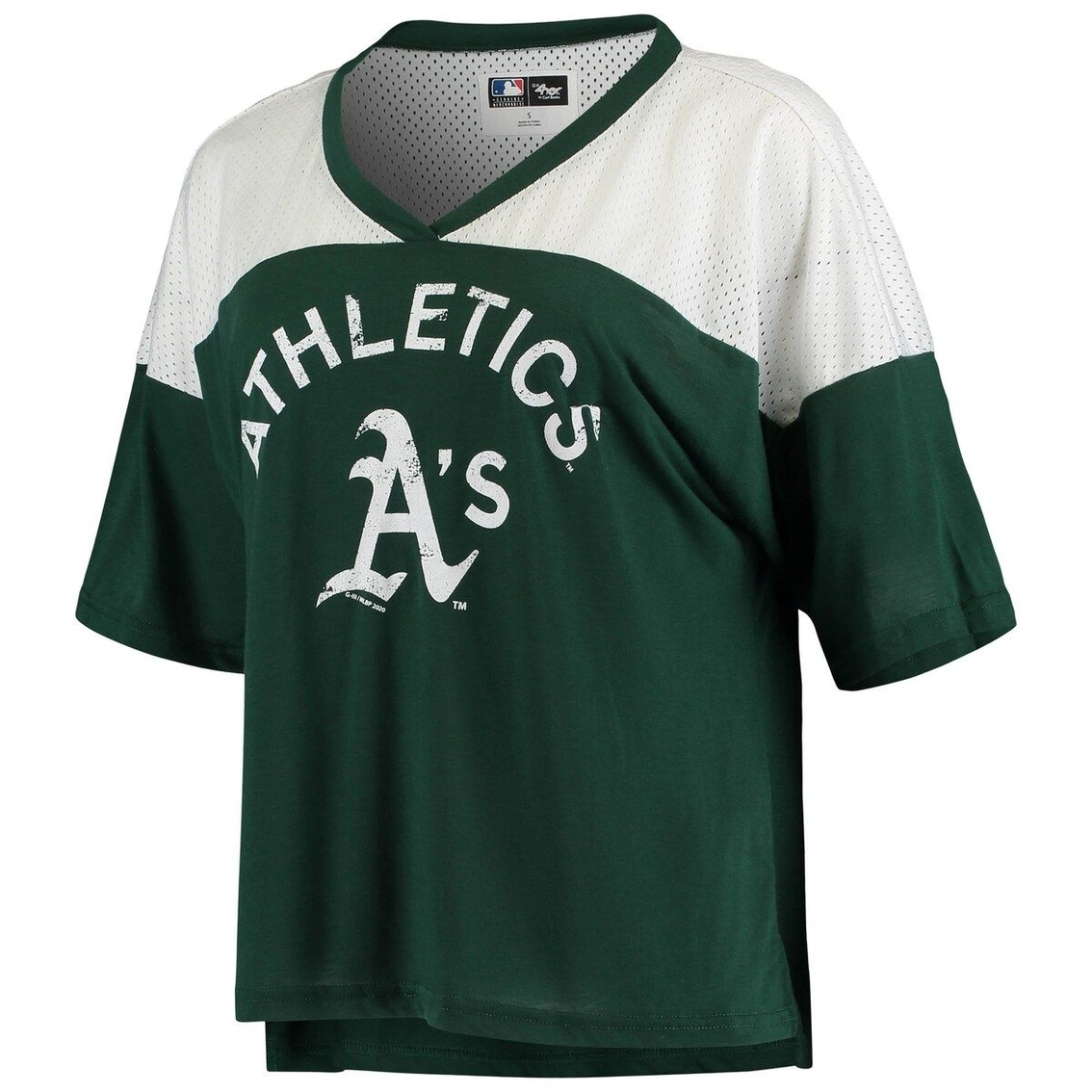 G-III Sports By Carl Banks Women's Green Oakland Athletics All World V-Neck T-Shirt 3 G-III Sports By Carl Banks Women's Green Oakland Athletics All World V-Neck T-Shirt - Image 3