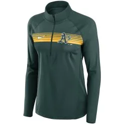 Nike Women's Green Oakland Athletics Seam-To-Seam Element Half-Zip Performance Pullover Jacket -Minnesota Twins Shop DSCO1161643268 2041 ALT2