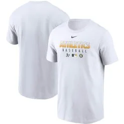 Nike Men's White Oakland Athletics Authentic Collection Team Performance T-Shirt