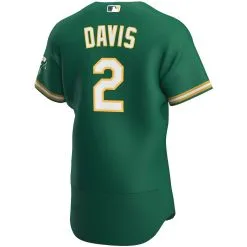 Nike Men's Khris Davis Kelly Green Oakland Athletics Alternate Authentic Player Jersey -Minnesota Twins Shop DSCO1161643736 2041 ALT3