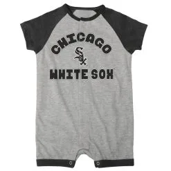 Outerstuff Infant Heather Gray Chicago White Sox Extra Base Hit Raglan Full-Snap Romper -Minnesota Twins Shop DSCO1162025899 VNFK ALT2
